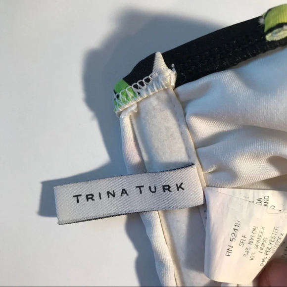 Trina Turk Multi Color Gold Detail Bikini Top - Picture 4 of 6